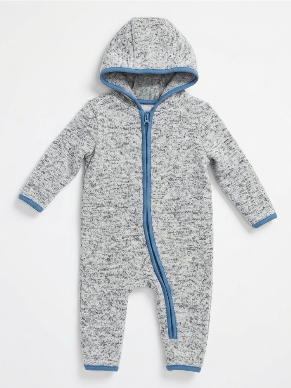 Joe Fresh Grey Marl Hooded Jumpsuit Jumper | 6-12 Months